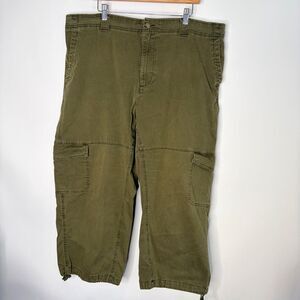 Old Navy High-Waisted Balloon Cargo Pants Green Conifer Baggy Jogger Women 2X